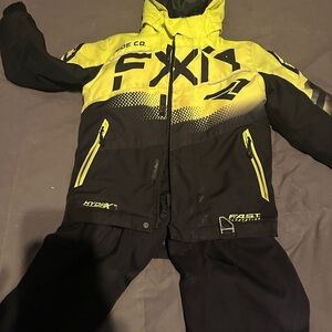 FXR Kids Yellow and Black Fast snowsuit